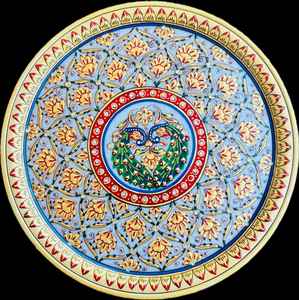 Plato Decorativo de Resina 3D con Diseño de Paisaje de Sicilia, Estilo Vintage, Tradicional, Hecho a Mano, Ecológico y Personalizado - Product Image 1