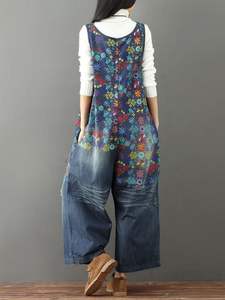 Meilleure salopette en denim Short vintage classique à boutons Style sans effort Salopette tendance Automne/Hiver - Product Image 4