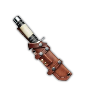 Venta al por mayor personalizado de alta calidad OEM ODM servicio mejor caza Bowie cuchillo hecho a mano hermoso mango de hueso de acero de Damasco - Product Image 5