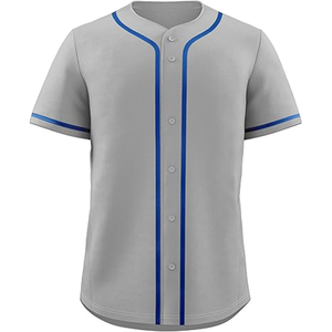 Maillot de baseball à manches courtes pour hommes, décontracté et boutonné, uniforme de sports d'équipe actifs pour vêtements de softball - Product Image 1