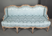 Ensemble de canapés sectionnels en bois de teck massif, style moderne et luxueux, pour villa, école, salon, avec coussins en mousse sculptée et tissu, 3 places, pour entrepôt/atelier