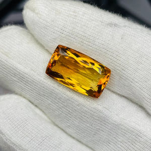 Citrino natural tallado en esmeralda, calidad AAA, con un brillo excepcional y un bonito color. Piedras perfectas para la elaboración y pulido de cualquier joyería. - Product Image 2