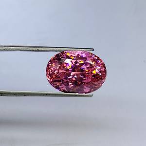 ธรรมชาติสีชมพูZirconiaอัญมณีรูปทรงสดใสแหวนและจี้หินพิกเซลตัดเครื่องประดับทําของขวัญแต่งงานแหวนหมั้นหิน - Product Image 6