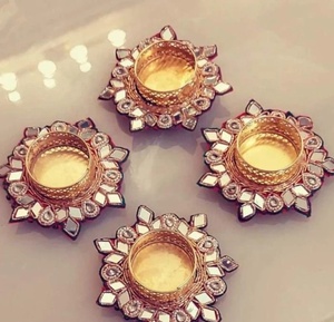 Porte-lumière de thé décor maison Diwali décoration bougeoir fleur forme thé lumière titulaires - Product Image 2