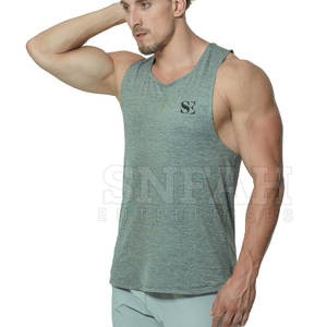 Camiseta de entrenamiento de algodón de alta calidad para hombre, camiseta sin mangas de gimnasio con logotipo personalizado, transpirable, informal, a la moda, para culturismo, Fitness - Product Image 6