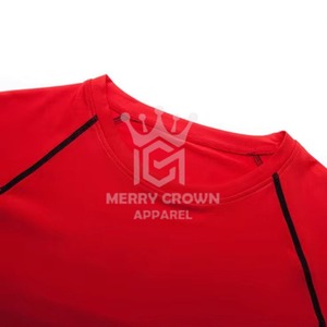 T-shirt de compression à séchage rapide à manches courtes Chemises de compression à séchage rapide du fournisseur à motif solide imprimé personnalisé - Product Image 5