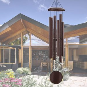 Campanas de viento grandes de bronce de aluminio de 48 "para Navidad-Tono profundo Diseño contemporáneo Simpatía Memorial Campanas de viento al aire libre para pérdida - Product Image 2