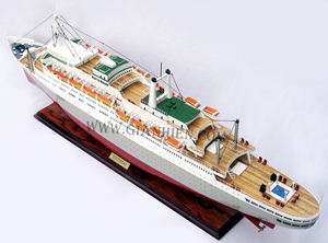 Gia Nhien Fabricant Design Personnalisé Bas quantité minimale de commande SS ROTTERDAM MODÈLE DE BATEAU EN BOIS MODÈLE DE BATEAU EN BOIS DE HAUTE QUALITÉ Fait à la main - Product Image 4