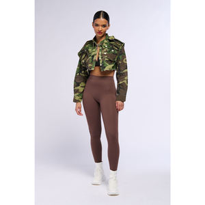 Veste en jean longue personnalisée d'automne pour femmes en coton, bleu, hiver, veste en denim unie pour femmes - Product Image 4