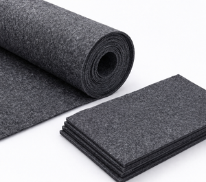 Rouleau de tissu en feutre de charbon actif 100% polyester haute performance imperméable 210 g/m² de poids moyen pour filtration industrielle - Product Image 5