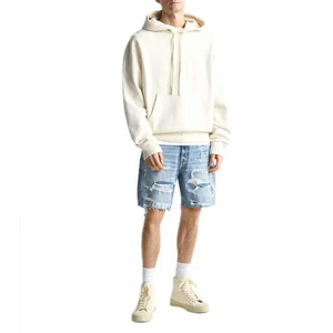 Haute qualité respirant séchage rapide hommes longueur au genou 100% coton en détresse lavé Denim déchiré Jeans Shorts logo personnalisé oem - Product Image 2