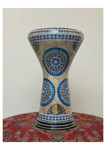 Gawharet El Fan, Darbuka de Aluminio Hecha a Mano, Tambor de Mano Egipcio, Percusión, 17.5 Pulgadas, Color Marrón - Product Image 5