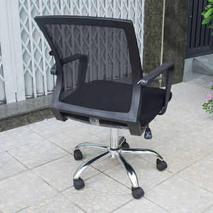 เก้าอี้สำนักงานโครเมี่ยมเมชพนักพิงต่ำและฐานหมุนได้-SFGLV010 - Product Image 2