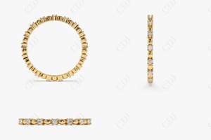 Bague de mariage d'éternité complète en diamant naturel brillant la plus vendue pour les femmes bague d'éternité en diamant véritable Unique empilable - Product Image 5