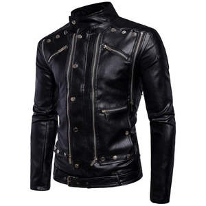 Blouson en cuir de moto blindé personnalisé unisexe, course, street biker, séchage rapide, hiver, personnalisable - Product Image 6
