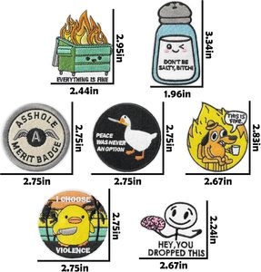 Funny Meme Iron on Patches Coudre sur Brodé Applique Tactique Humoristique Réparation Broderie Patch DIY Craft Accessoires - Product Image 1