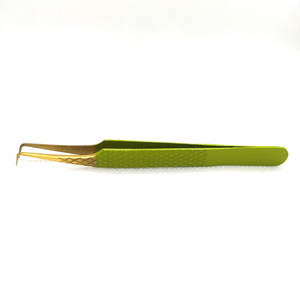 Venta al por mayor de pinzas con logotipo personalizado para pestañas pinzas de acero inoxidable para maquillaje pinzas de extensión de pestañas - Product Image 2