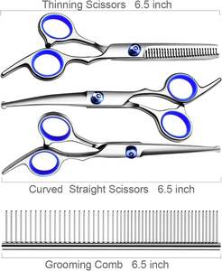 Professional <b>Dog</b> Grooming Scissors Kit, Titanium Coated <b>Dog</b> Scissors for Grooming, 5 in1 Grooming <b>Shears</b> Kit for <b>Dogs</b> Cat Pet - Product Image 4