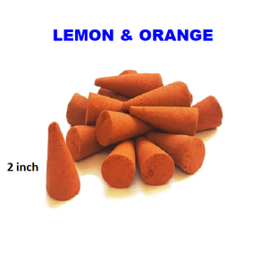 Natural Lemon & Orange <b>Incense</b> Cones Wholesale Supply From Best Brand <b>Incense</b> Cones Backflow <b>Incense</b> Cones (Orange) - Product Image 1