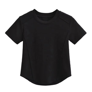 Camiseta Informal de Último Diseño para Mujer, Manga Corta, Material Transpirable, Verano, Holgada, Cuello Redondo, Tela de Algodón, Estampado Extra Grande Personalizado - Product Image 3