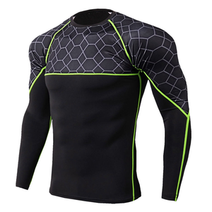 OEM Men's BJJ Rashguard Sublimation <b>Printed</b> Spandex Compression Shirt for MMA Gym <b>Surfing</b> & Diving Sportswear - Product Image 1