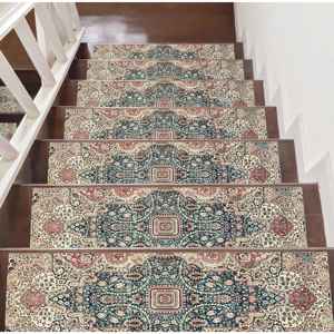 Alfombra con Estampado Floral Vintage - Fácil de Limpiar, Lavable a Máquina, Secado Rápido, Alfombra de Entrada - Product Image 3