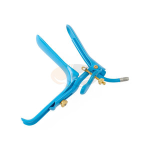 Spéculum vaginal en acier inoxydable à côté ouvert pour examen gynécologique, instrument d'évaluation pelvienne clinique - Product Image 1