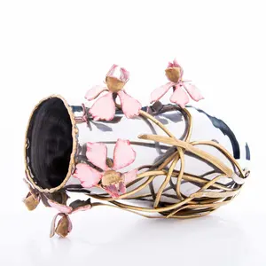 Grande sculpture en fer d'extérieur, design côtier, vase de sol, décoration de jardin zen, accent unique pour la maison, vase à fleurs Zahid Exports - Product Image 3