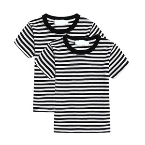 T-shirt rayé pour filles, nouveau Style d'été, vente en gros, fabricant d'usine, prix raisonnable pour filles, Offre Spéciale - Product Image 2