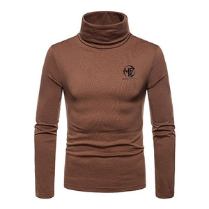 Comfortable Winter Layer Soft Knit Fabric Raised <b>Neck</b> Full Sleeve Casual Top <b>Men</b> <b>Turtle</b> <b>Neck</b> Shirt - Product Image 1