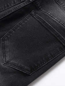 Vêtements d'été pour hommes Short en jean respirant 100% coton Short cargo de marque avec motif déchiré Jeans courts pour hommes - Product Image 4