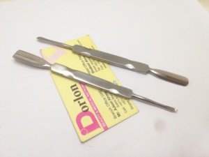 Empujadores de manicura, empujador de cuchara de acero inoxidable, empujador de cutículas de doble cara, herramientas limpiadoras de uñas, removedor de esmalte de Gel de uñas para piel muerta - Product Image 2