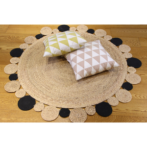 Alfombrilla de Yoga Vintage para puerta, diseño de forma rectangular redonda tejida, alfombrilla de algas marinas, alfombrilla para puerta para sala de estar y dormitorio - Product Image 3