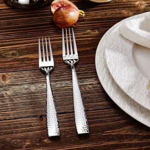 Best Quality Metal Silver Hammered Handle <b>Fork</b> In Low Price For Restaurant Hotel Home Usage - Product Image 5