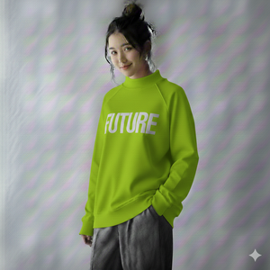 Sudadera de Cuello Alto Verde para Mujer TSI-4876, con Estampado de Letras, 100% Algodón Tejido, Estilo Casual, Marca Privada OEM Trackstar - Product Image 6