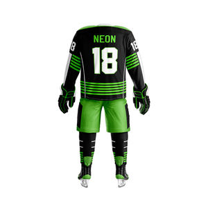 Ensemble d'uniformes de hockey sur glace de haute qualité OEM pour unisexe, nom d'équipe personnalisé, logo personnalisé, fabrication sur mesure, évacuation de l'humidité - Product Image 2