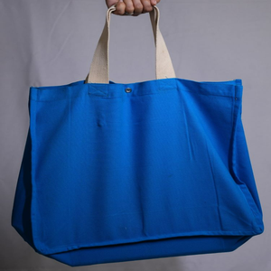 Bolso de mano de lona de algodón orgánico ecológico impreso con logotipo personalizado, botón con cierre de cremallera, duradero, biodegradable, promocional - Product Image 4