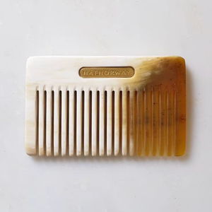 QUEEN NATURAL CUSTOMIZED HANDMADE HORN <b>COMB</b> with Fine and <b>Wide</b> Teeth Handmade Buffalo Horn <b>Comb</b> for Hair Styling - Product Image 1