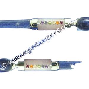 Baguettes en cristal de guérison pour chakra en métal de quartz doré Mascotte sculptée à la main de style Feng Shui Gravure de pierres précieuses - Product Image 6