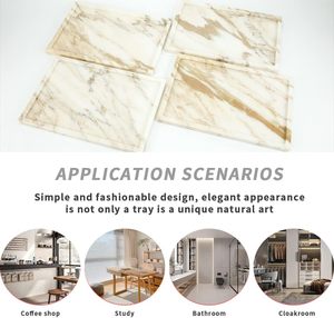 Bandeja multiusos para servir de tendencia de mármol natural elegante y superventas, postres, mejora la decoración de tu hogar y el tacto rústico de La Granja - Product Image 2