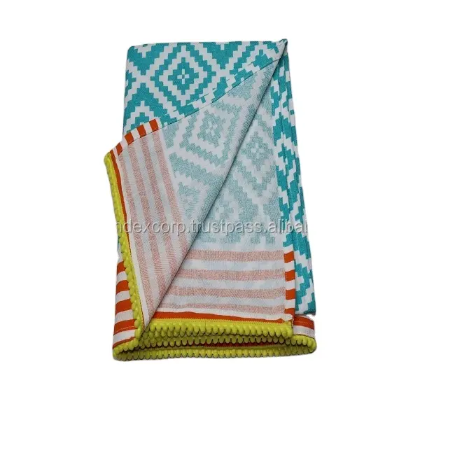 Recycling-Garn-Hammam-Handtuch für Export Premium-Baumwolle türkisches Handtuch individuelles Design Fouta-Handtuch Großhandel in Indien