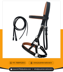 Tachuela de entrenamiento occidental ligera de cuero personalizable de alta calidad, brida lateral Bitless con riendas 7711 para propietarios de caballos - Product Image 2