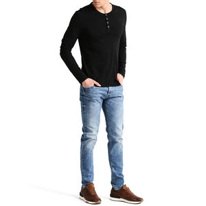 2023 hommes décontracté grande taille sport T-Shirt haute qualité 100% coton à manches longues Jersey tissé tissu - Product Image 3