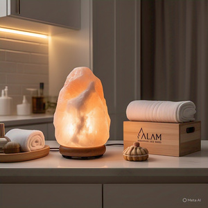 หลอดไฟสายไฟฟ้าสไตล์ดอกไม้สำหรับตกแต่งบ้านโคมไฟเกลือหิมาลัยธรรมชาติ2-3กก. ผ่าน GMP - Product Image 4