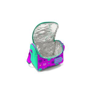 Set zainetto 3 pezzi con motivo unicorno viola verde acqua per bambini SET0123487