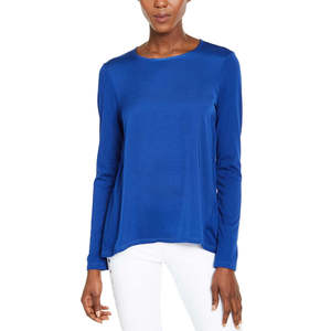 Maglia a Maniche Lunghe Blu Casual da Donna Michael Kors, Taglia M - Top in Maglia Traspirante - Product Image 1