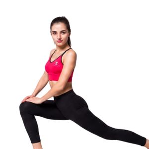 Women’s <b>Pink</b> Sports Bra and Black High Waist <b>Leggings</b> Two Piece Yoga <b>Gym</b> Workout Activewear Set - Product Image 6