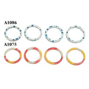 Handmade Resin Acrylic Fashion Model Angel Colorful Band Jewelry <b>Chunky</b> Thin <b>Rings</b> for Girls and Women - Product Image 4