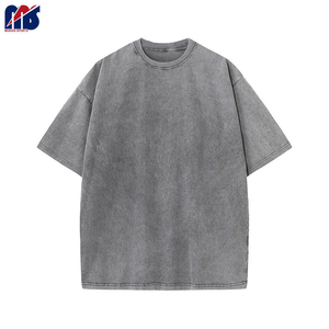 T-shirt pour hommes 100% coton fabriqué en usine motif solide brodé tissu tricoté lourd impression personnalisée T-Shirt vierge - Product Image 5