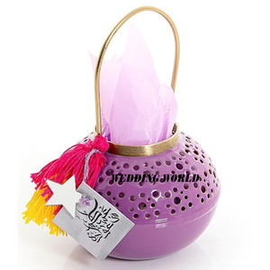 Pot à bonbons jaune avec revêtement poudré, qualité supérieure, fait main, pot à chocolat, produit très demandé, pot à fruits secs de luxe - Product Image 4
